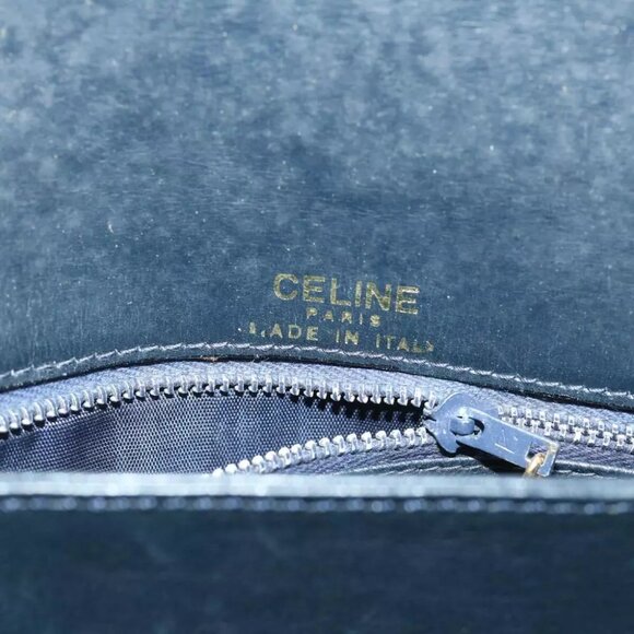 CELINE Shoulder Bag Leather Black - Picture 10 of 16